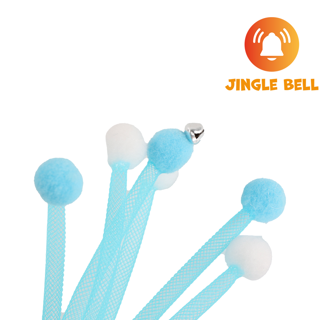 UNIQ PETS CAT TOY SWISHY Wooden Fishing Rod with Bubble Ball 52cm (Random Colour)