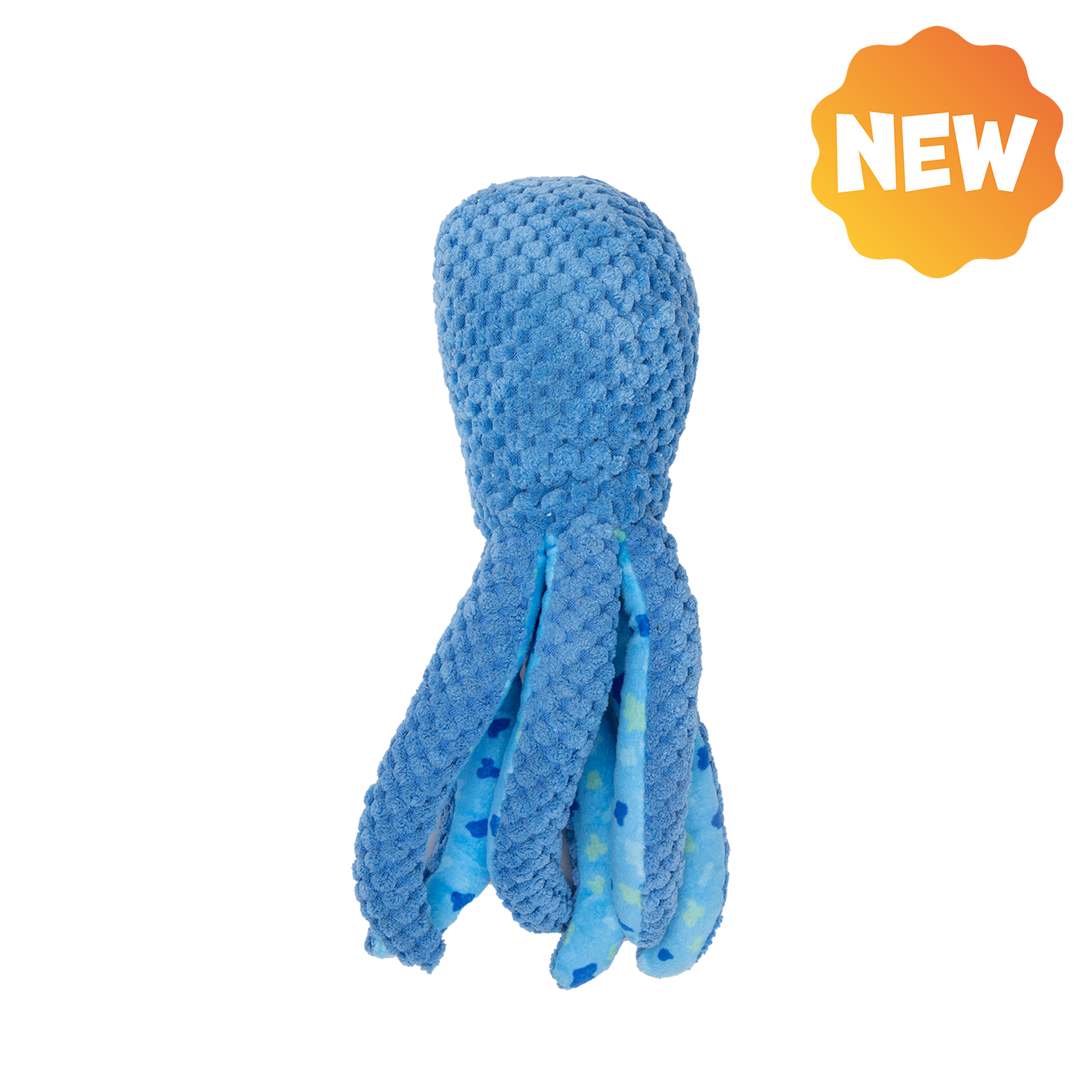 UNIQ PETS PLUSH DOG TOY WATER FRIENDS Blue Octopus with a Squeaker