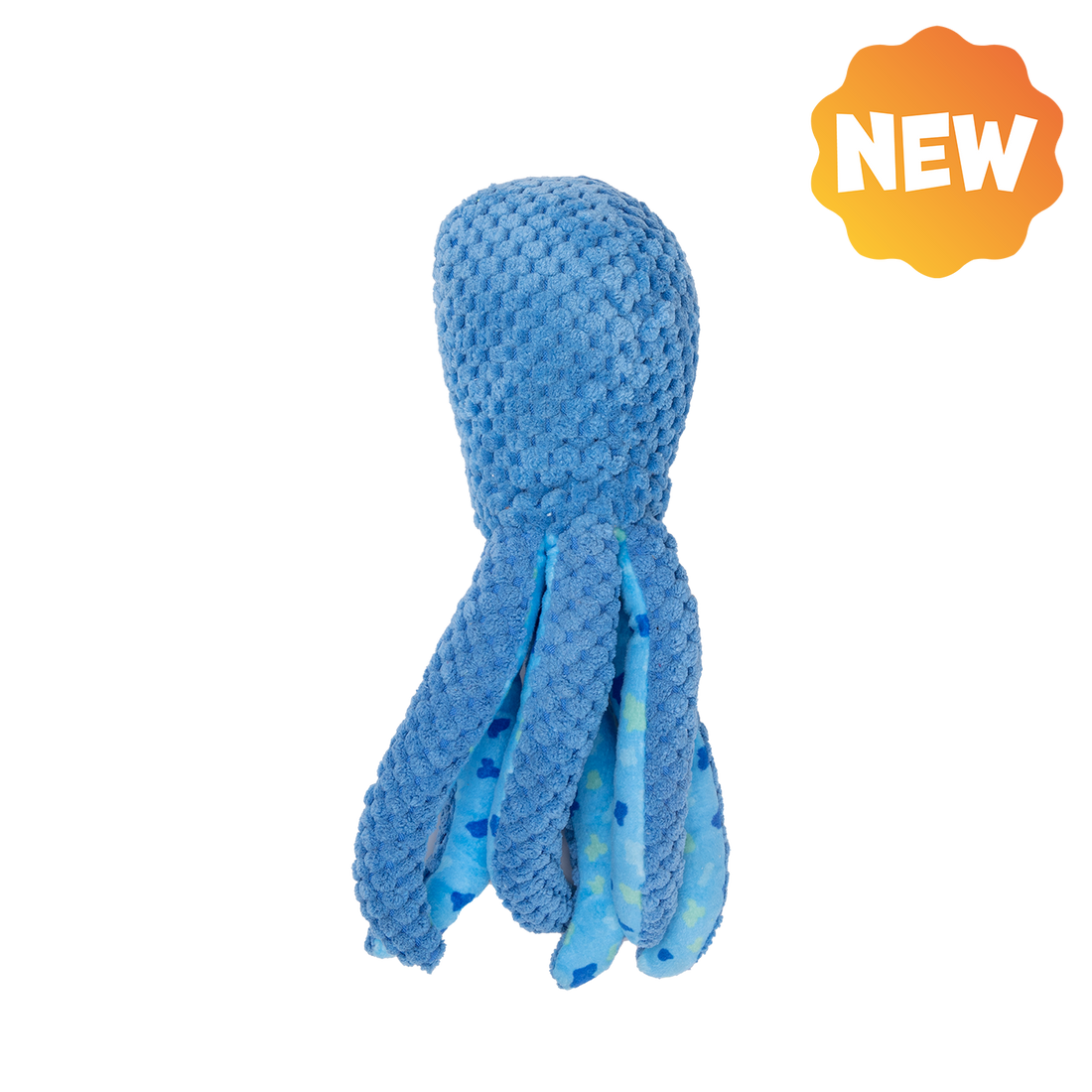 UNIQ PETS PLUSH DOG TOY WATER FRIENDS Blue Octopus with a Squeaker