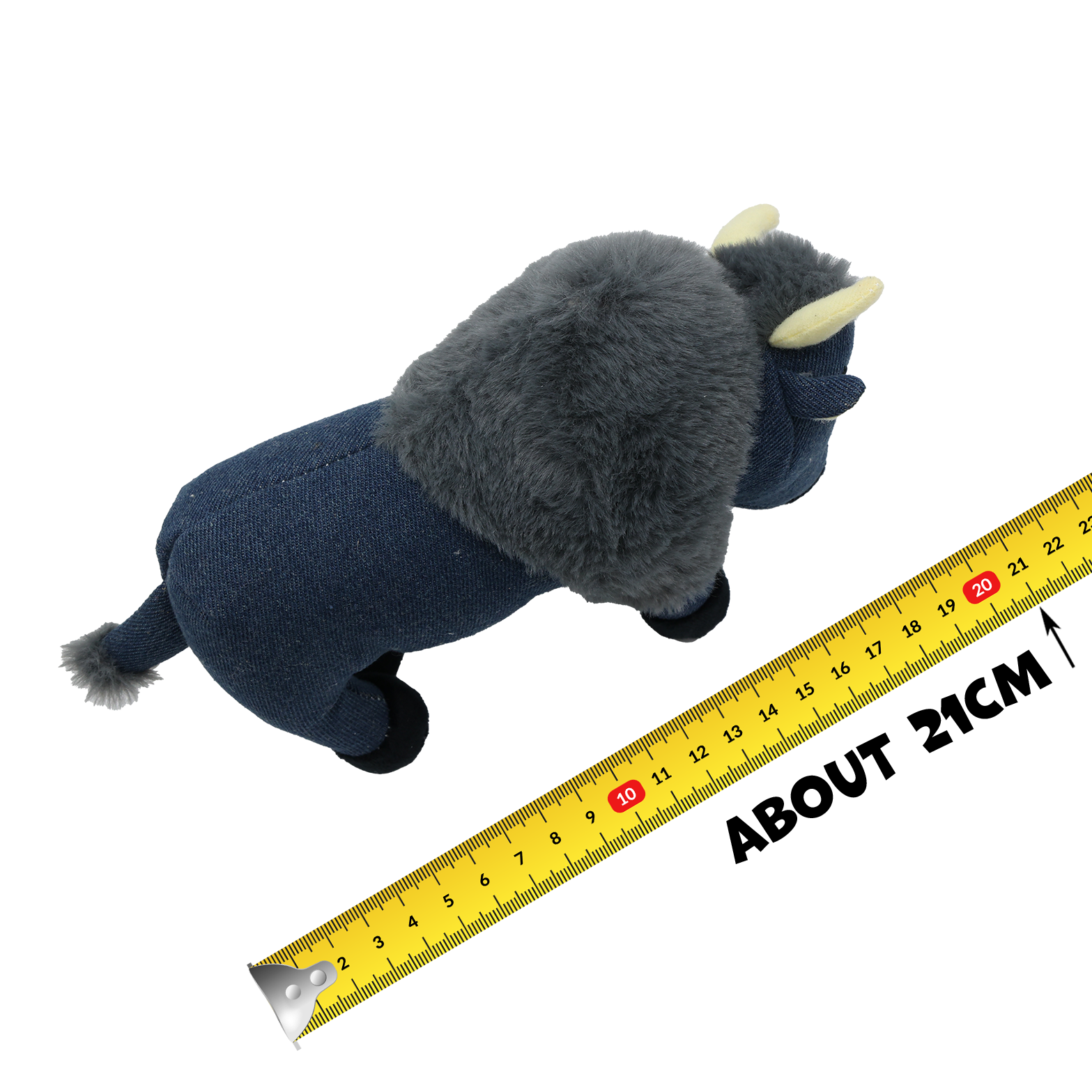 UNIQ PETS PLUSH DOG TOY WILD FRIENDS Blue Bison With a Squeaker
