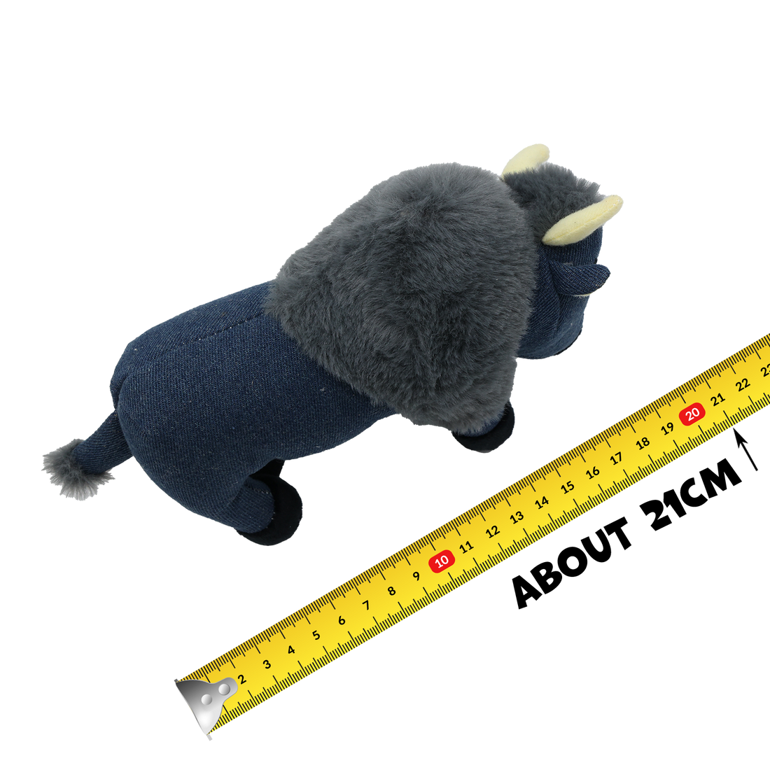 UNIQ PETS PLUSH DOG TOY WILD FRIENDS Blue Bison With a Squeaker