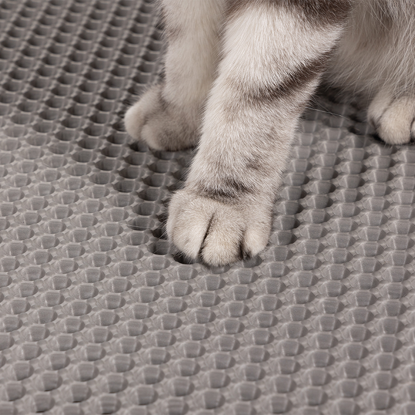 UNIQ PETS Cat Litter Mat Double-Layer Grey 45x60cm