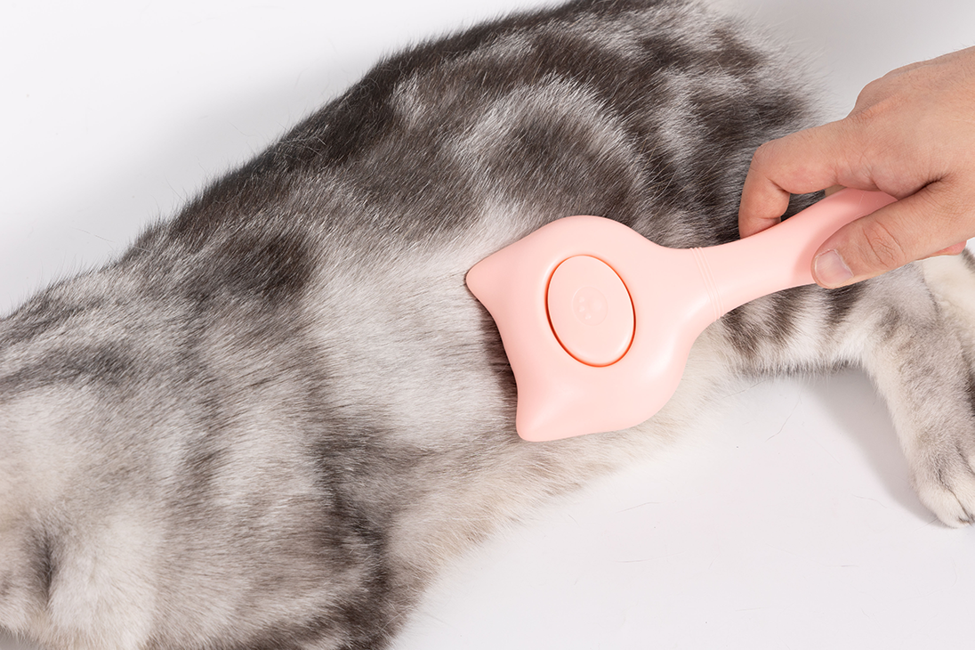 UNIQ PETS GROOMING BEAUTYCARE Cat-Shaped Comb Pink