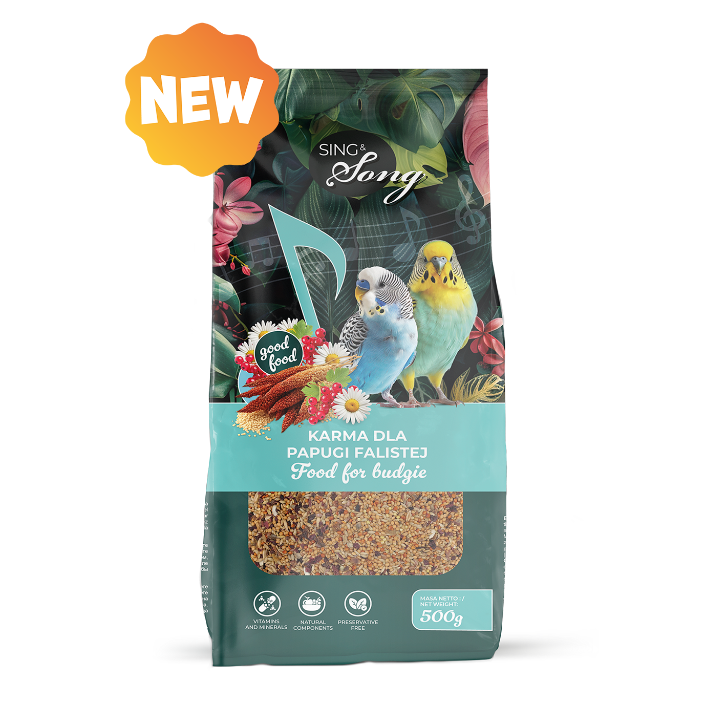 SING&SONG WILDWINGS FOOD For Budgie 500g