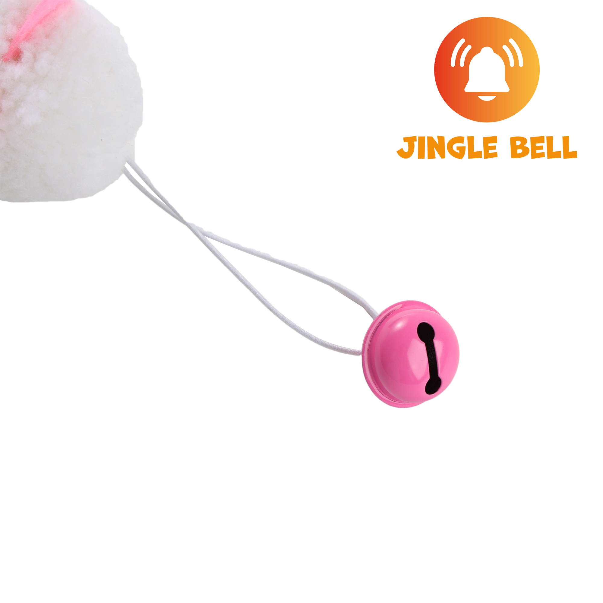 UNIQ PETS CAT TOY MOUSEHUNT Plush Mouse Ball with Bell 5cm (Random Colour)