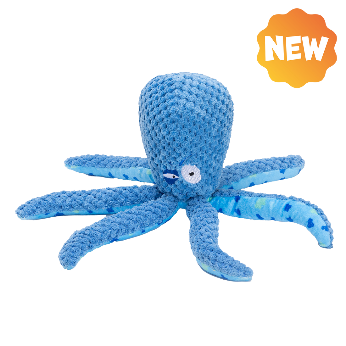 UNIQ PETS PLUSH DOG TOY WATER FRIENDS Blue Octopus with a Squeaker
