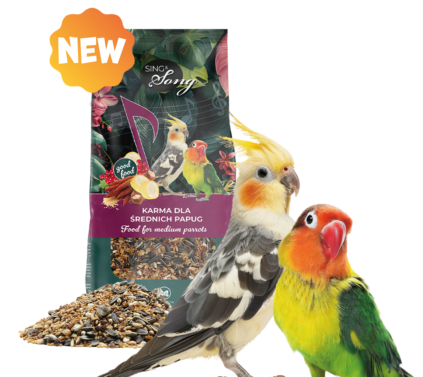 SING&SONG WILDWINGS FOOD For Medium Parrots 500g