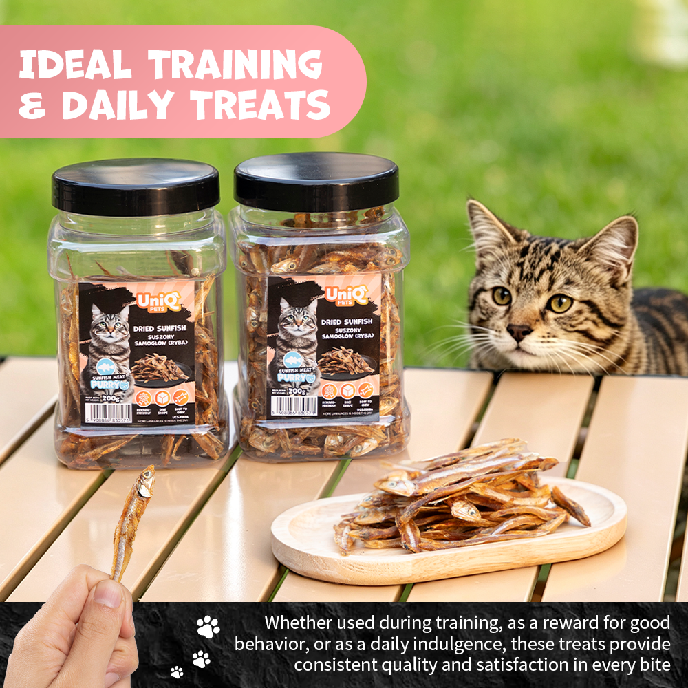 UNIQ PETS CAT SNACKS PURRY Dried Japanese Anchovy Jar 200g