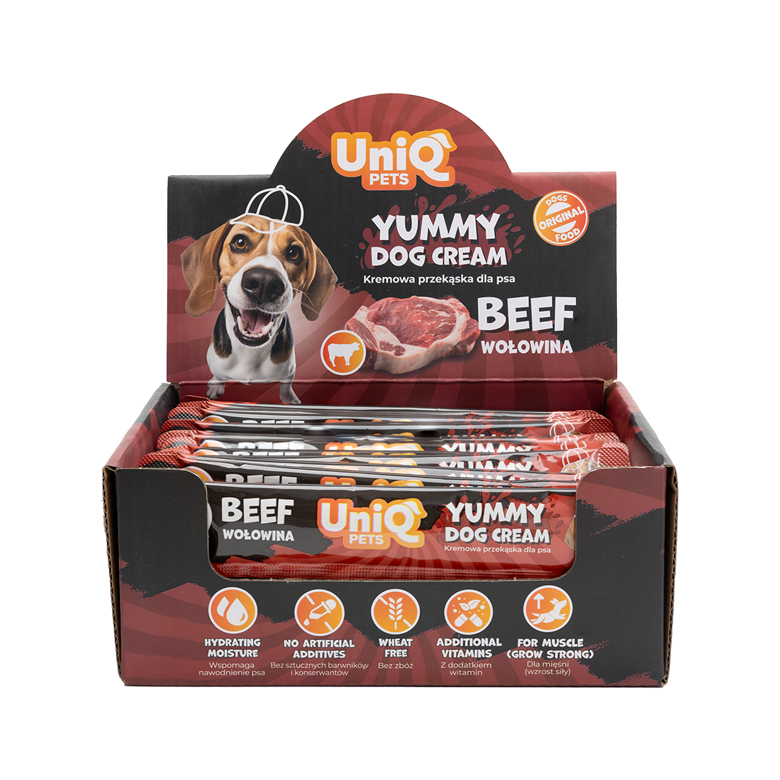 UNIQ PETS Yummy Dog Cream with Beef