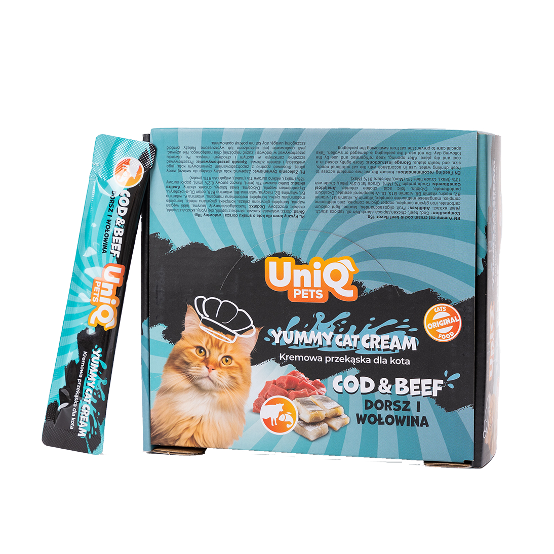 Uniq PETS Cat Wet Yummy Cream Cod & Beef Sachet 15g