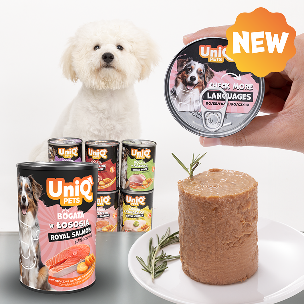 UNIQ PETS Dog Tin Food Royal Salmon 375g