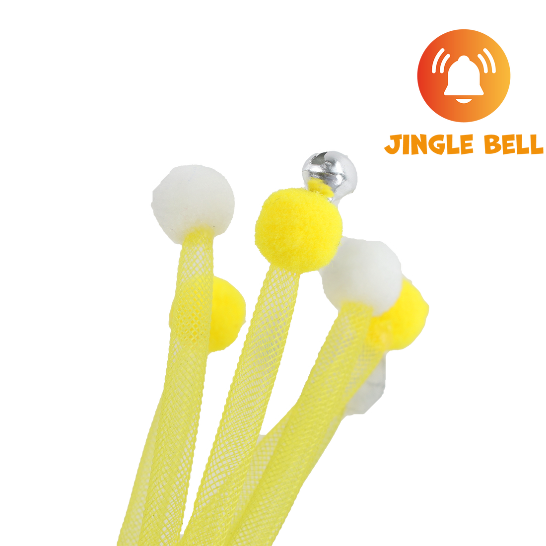 UNIQ PETS CAT TOY SWISHY Wooden Fishing Rod with Bubble Ball 52cm (Random Colour)