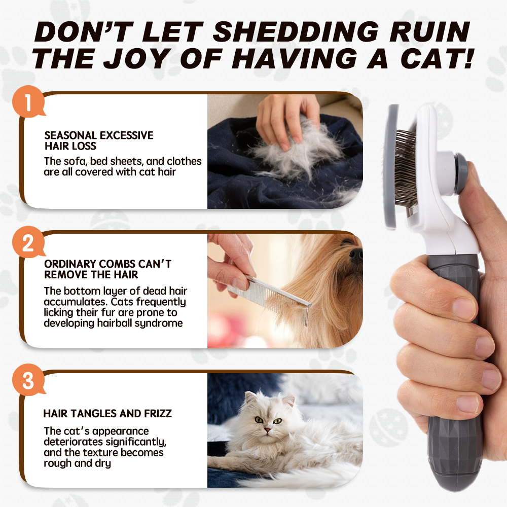 UNIQ PETS GROOMING BEAUTY CARE Square Comb Grey