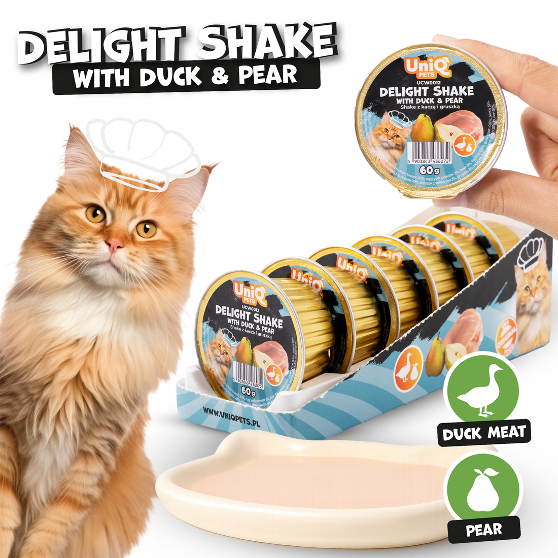 Uniq Pets Cat Delight Shake Duck & Pear 60g