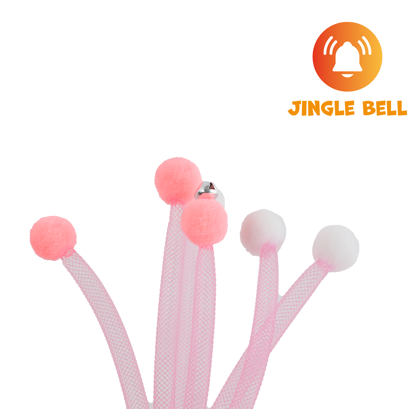 UNIQ PETS CAT TOY SWISHY Wooden Fishing Rod with Bubble Ball 52cm (Random Colour)