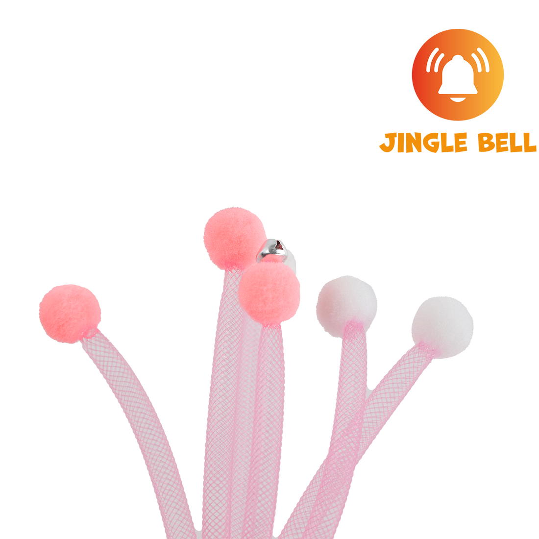 UNIQ PETS CAT TOY SWISHY Wooden Fishing Rod with Bubble Ball 52cm (Random Colour)