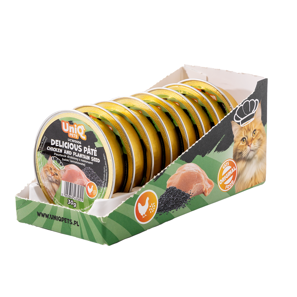 Uniq Pets Cat Wet Food Chicken & Psyllium Pate 30g