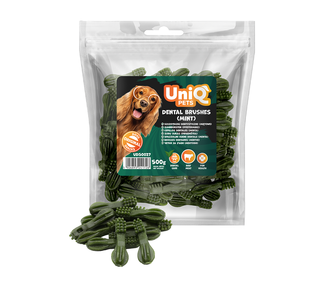 UNIQ PETS DOG SNACKS DENTAL Dental Brushes Mint 500g