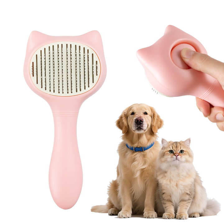 UNIQ PETS GROOMING BEAUTYCARE Cat-Shaped Comb Pink