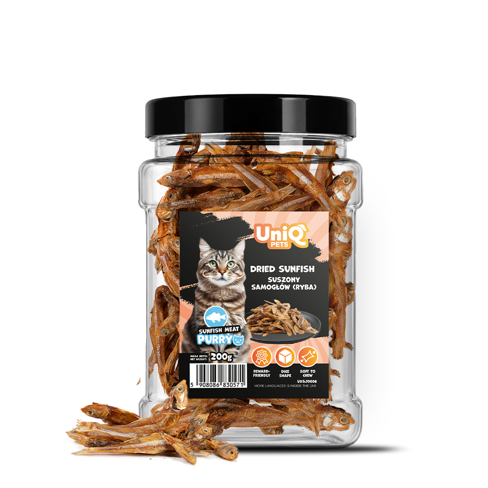 UNIQ PETS CAT SNACKS PURRY Dried Japanese Anchovy Jar 200g