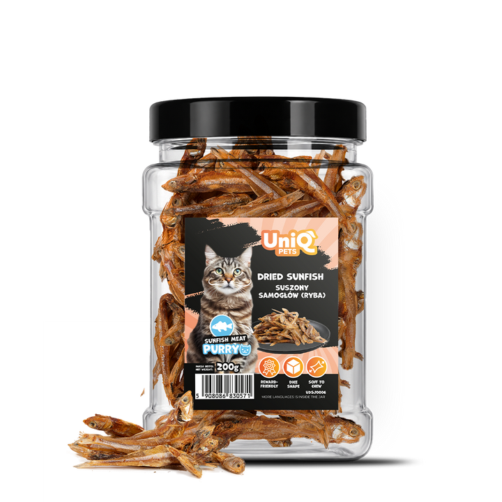UNIQ PETS CAT SNACKS PURRY Dried Japanese Anchovy Jar 200g