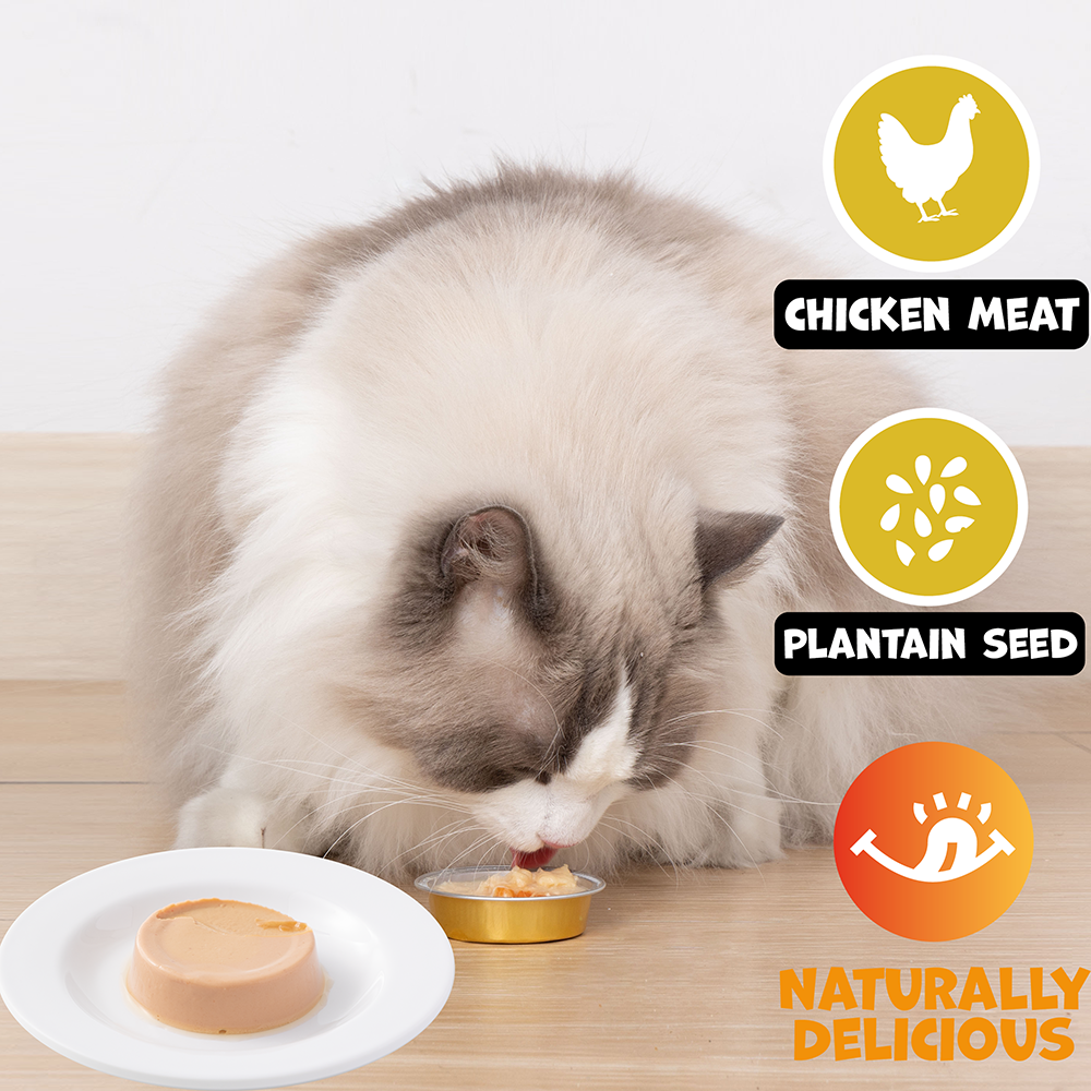 Uniq Pets Cat Wet Food Chicken & Psyllium Pate 30g