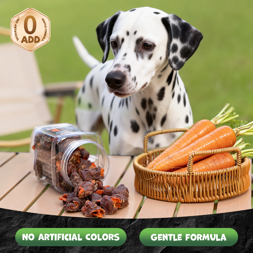 UNIQ PETS DOG SNACKS DUO Venison Wrapped Carrot 400g Jar