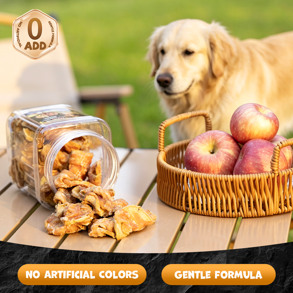 UNIQ PETS DOG SNACKS DUO Chicken Wrapped Apple 400g Jar