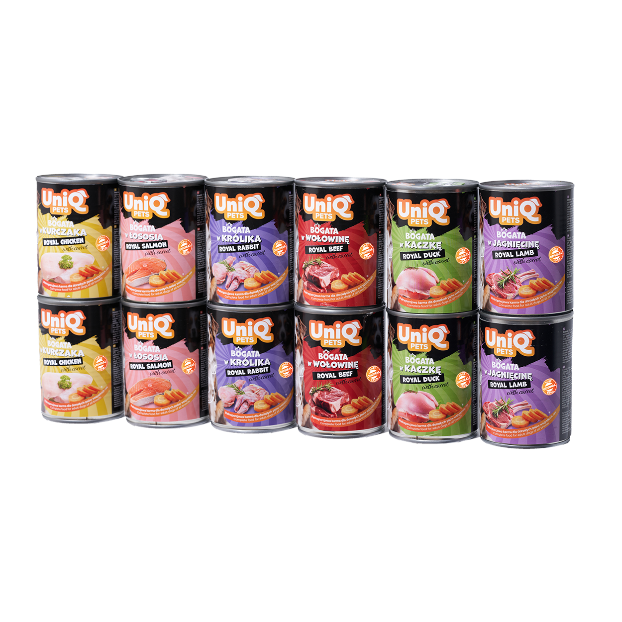 UNIQ PETS Dog Tin Food Royal Salmon 375g
