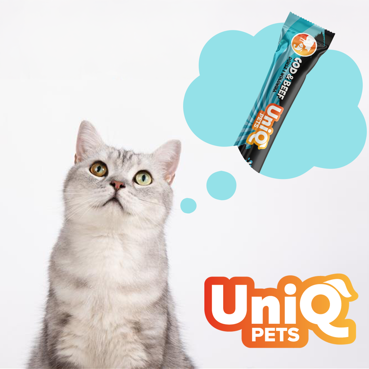 Uniq PETS Cat Wet Yummy Cream Cod & Beef Sachet 15g
