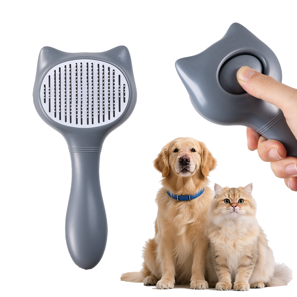 UNIQ PETS GROOMING BEAUTYCARE Cat-Shaped Comb Grey