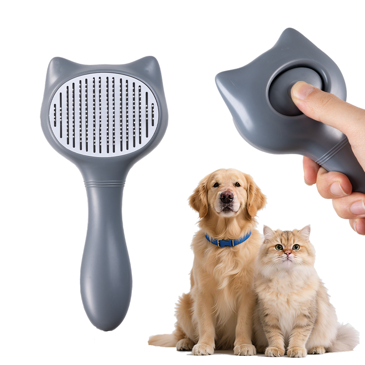 UNIQ PETS GROOMING BEAUTYCARE Cat-Shaped Comb Grey