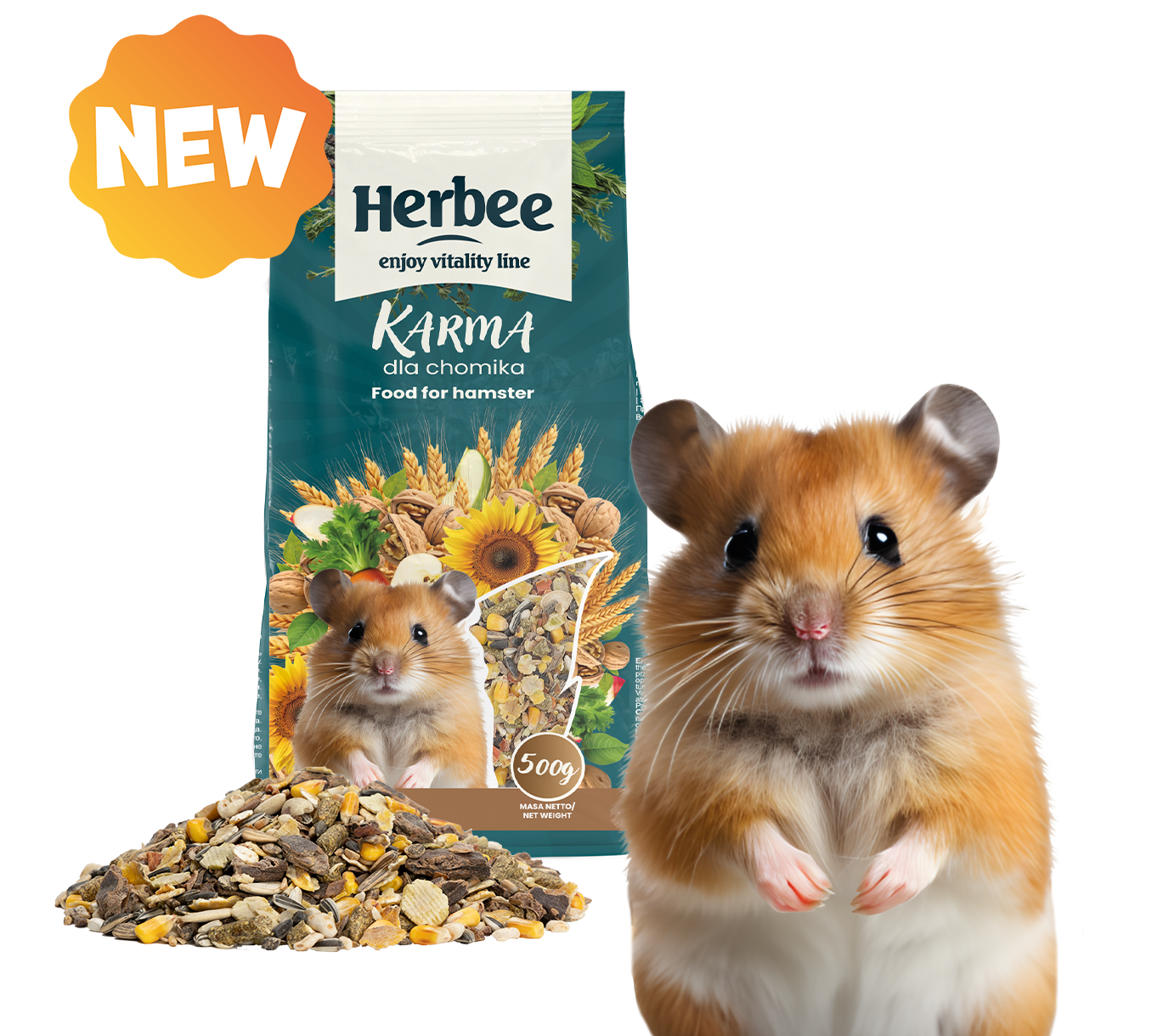 HERBEE RODENSROOT FOOD For Hamster 500g