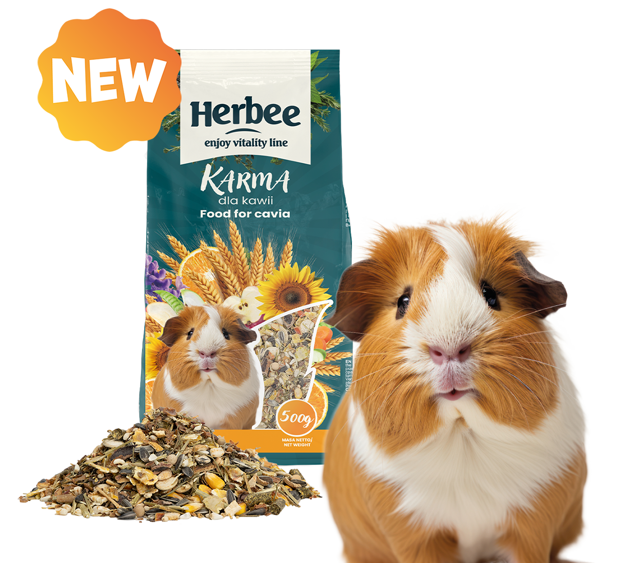 HERBEE RODENSROOT FOOD For Guinea Pig/Cavia 500g