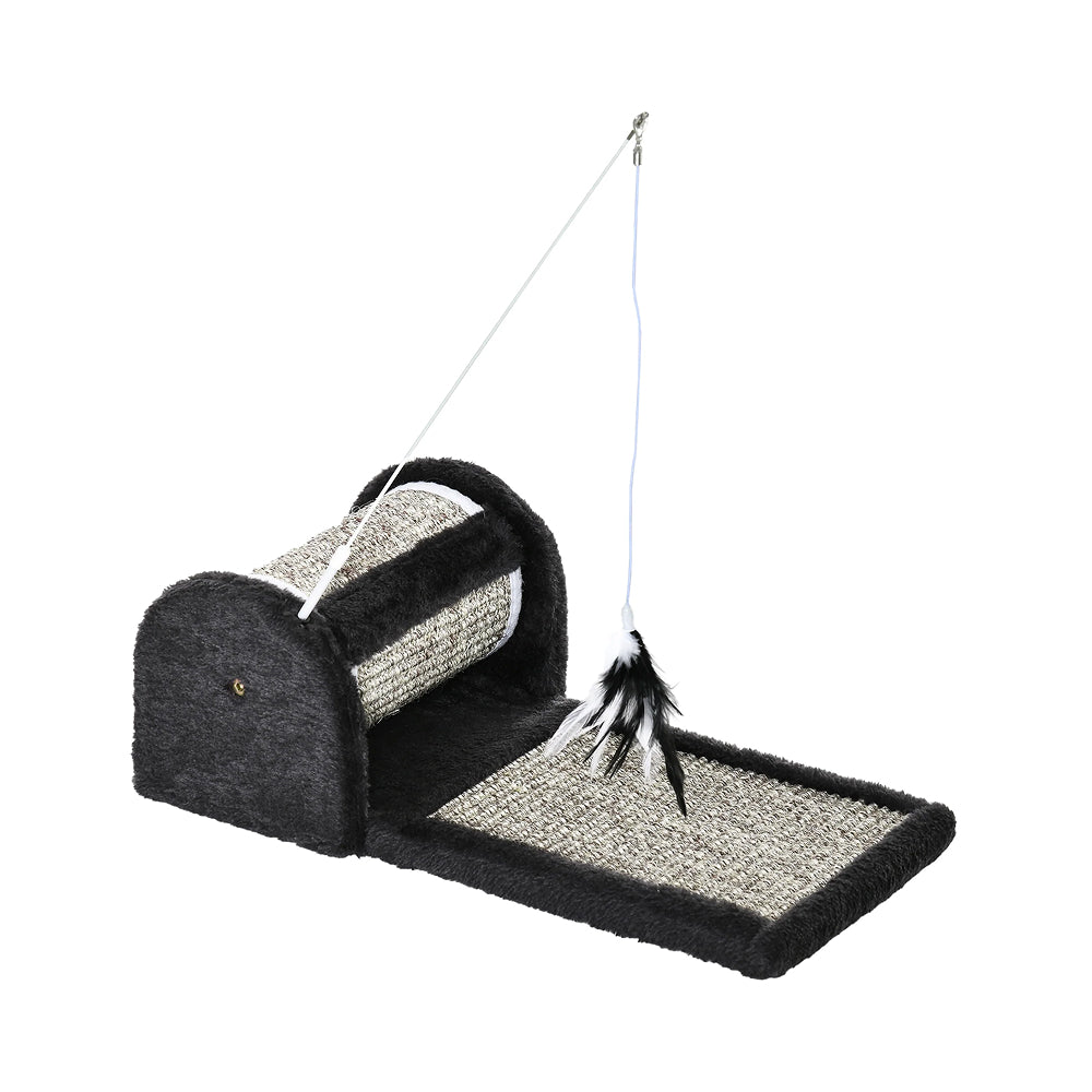 PawHut Cat Scratcher, Sisal Cat Scratching Board Mat Pad with Roller