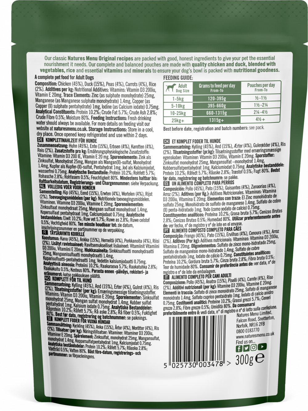 Natures Menu Chicken With Duck Pouches 300g