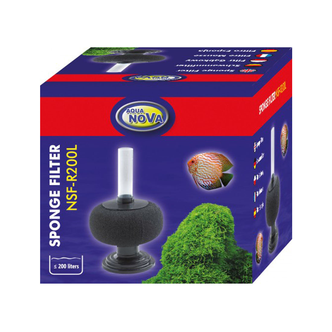 Aqua Nova NSF-R200L Sponge Filter