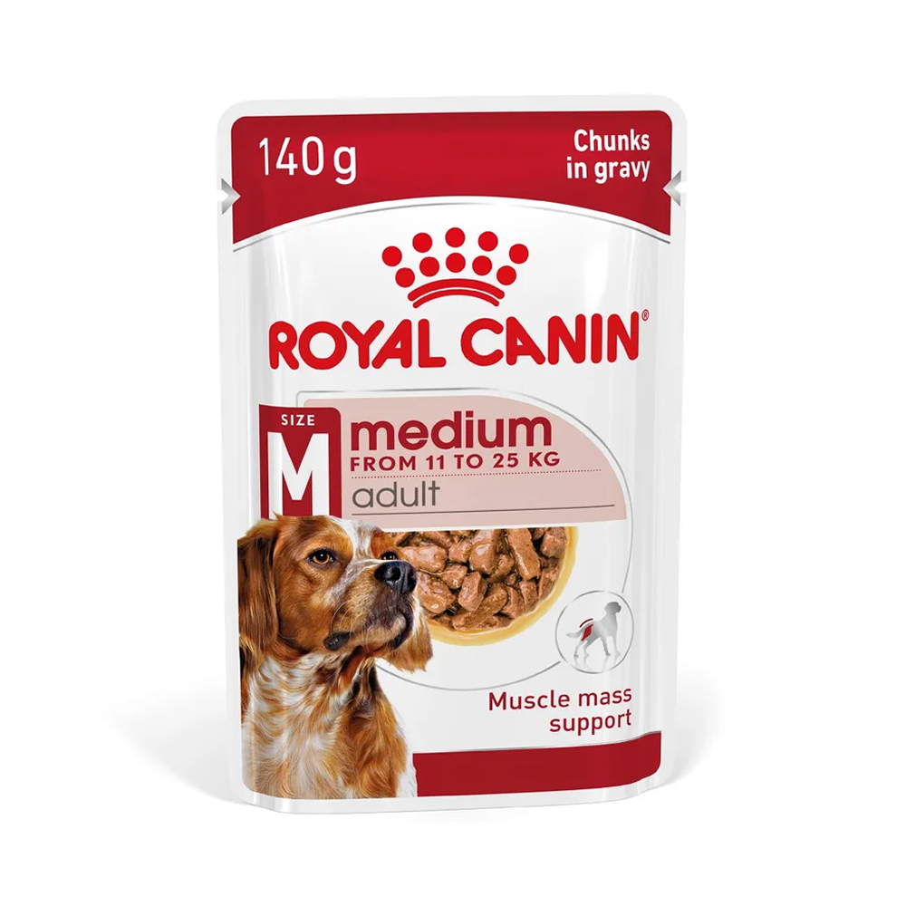 Royal Canin Medium Adult In Gravy Pouch 140g