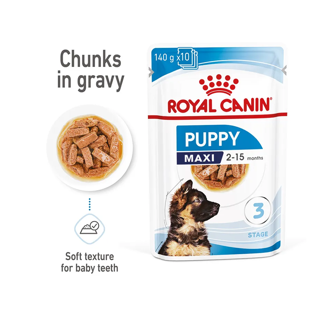 Royal Canin Maxi Puppy In Gravy Pouch 140g