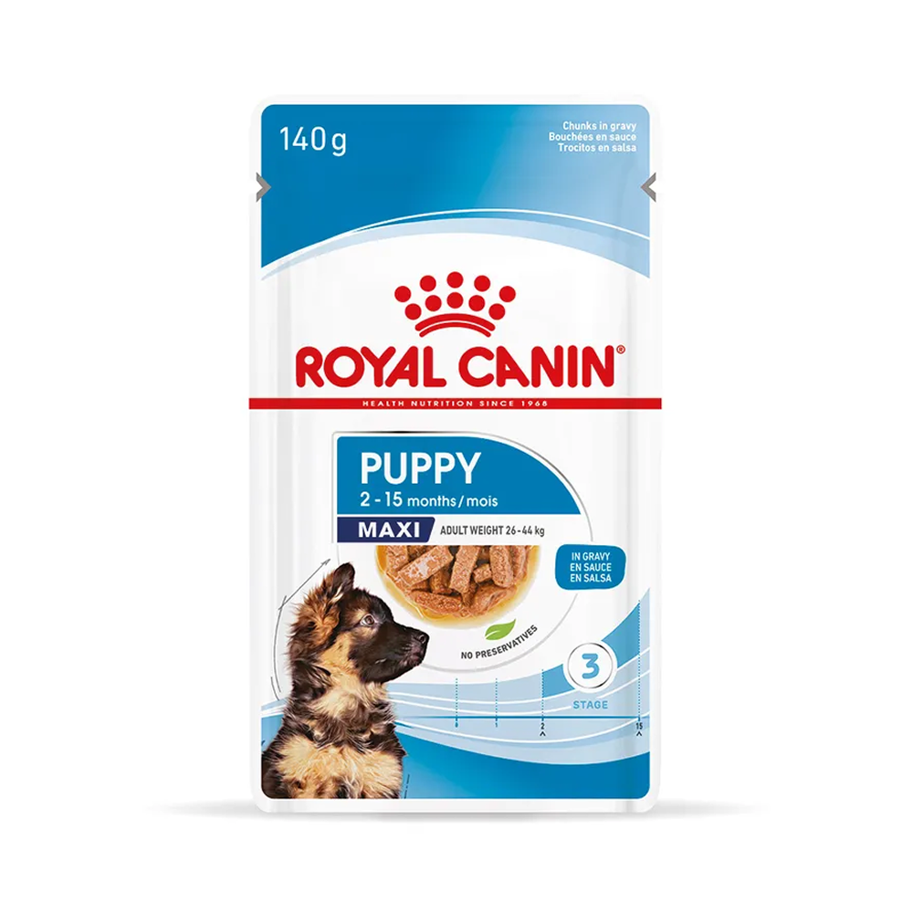 Royal Canin Maxi Puppy In Gravy Pouch 140g