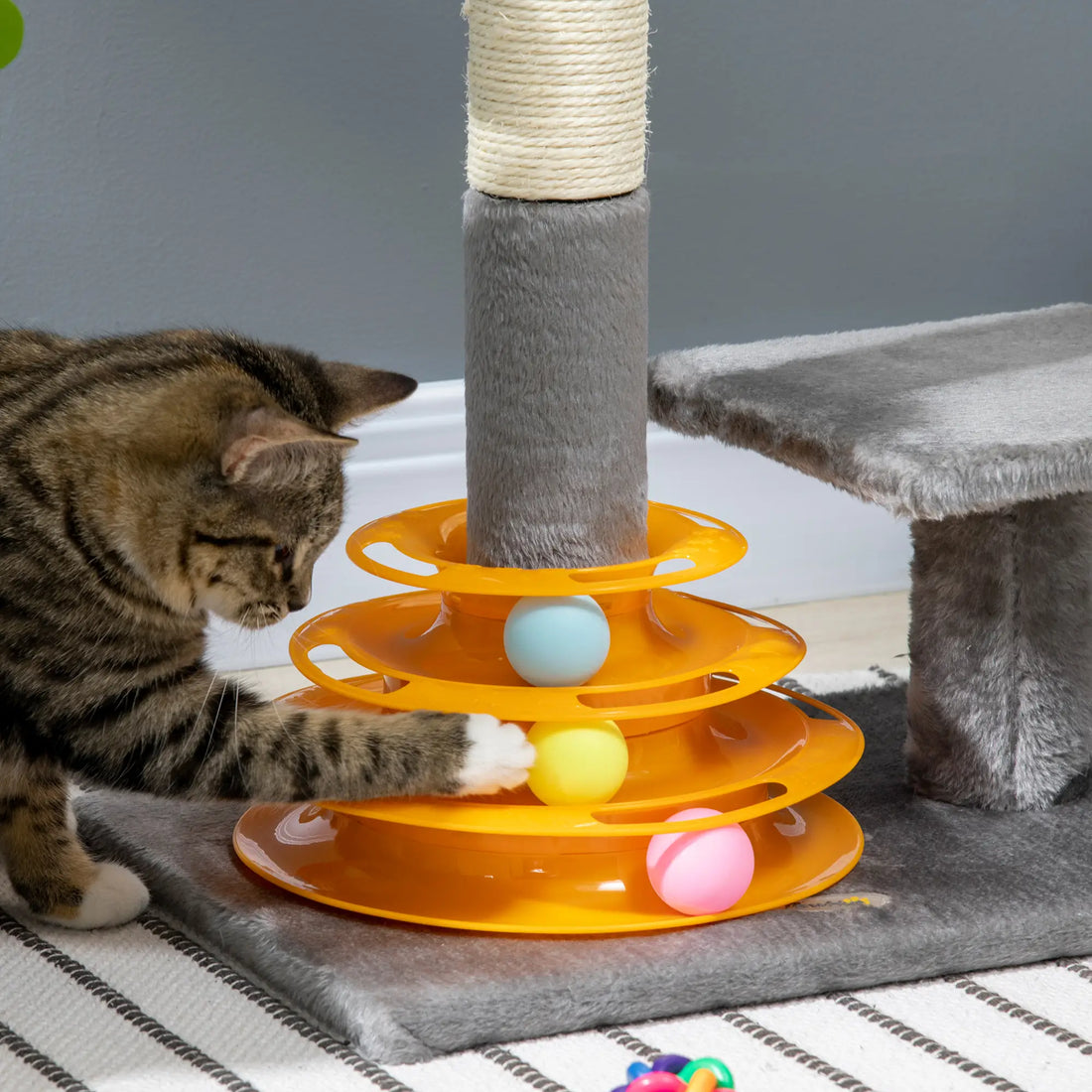PawHut 56cm Cat Tree Tower Activity Centre